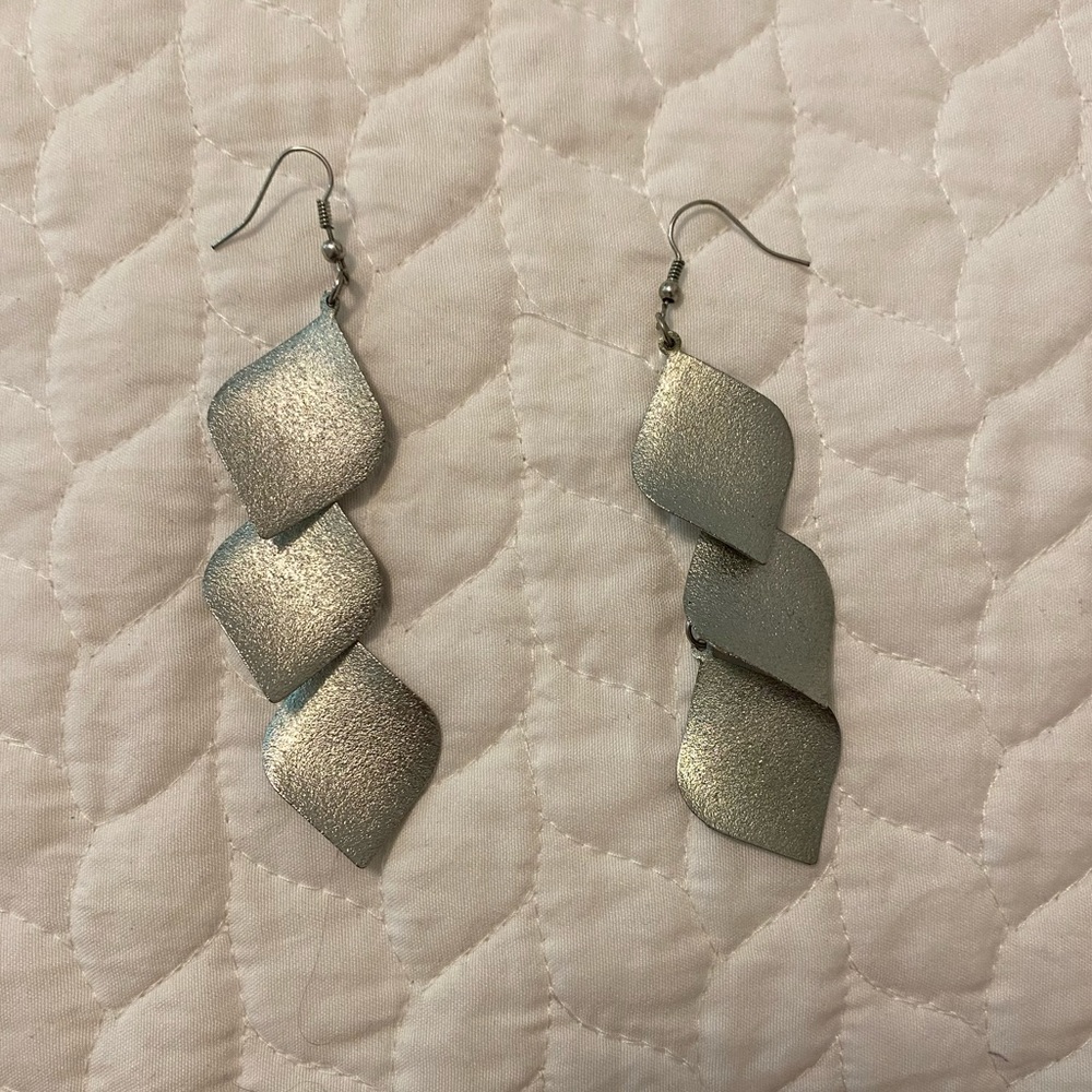 Silver dangle earrings